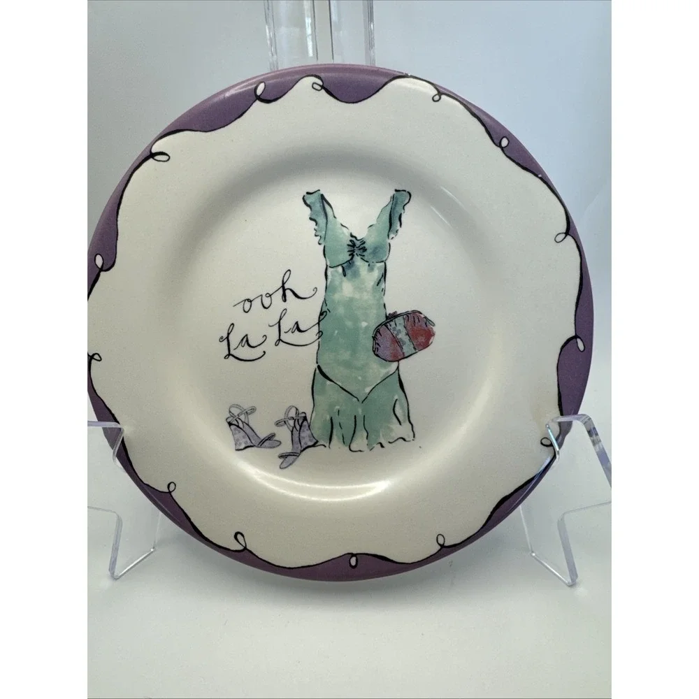 5 Rosanna Luncheon Salad Dessert Plates High‎ Heel Design 8.25 inch diameter